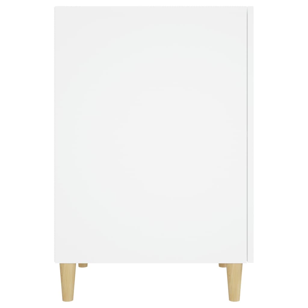 Skrivebord hvit 140x50x75 cm konstruert tre