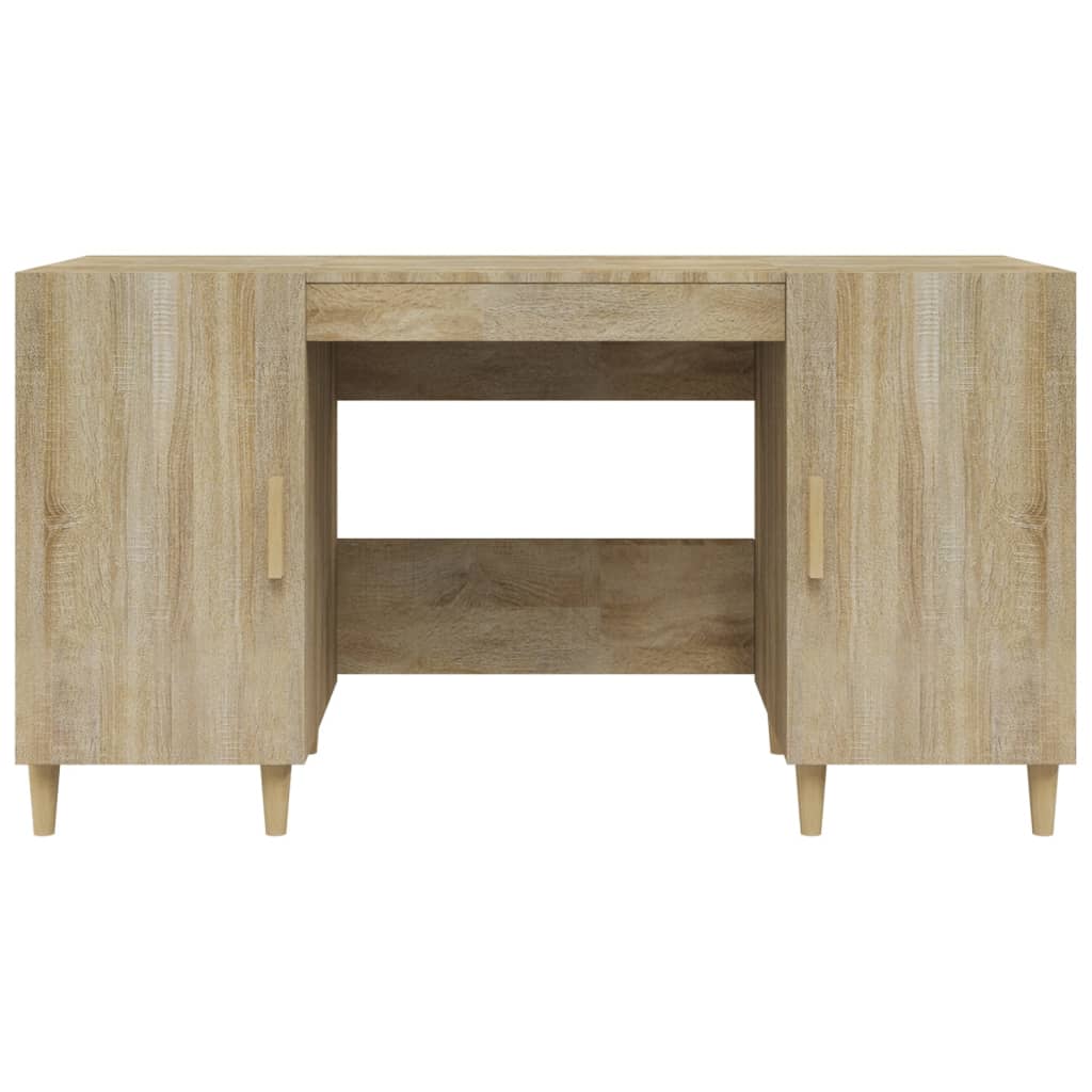 Skrivebord sonoma eik 140x50x75 cm konstruert tre