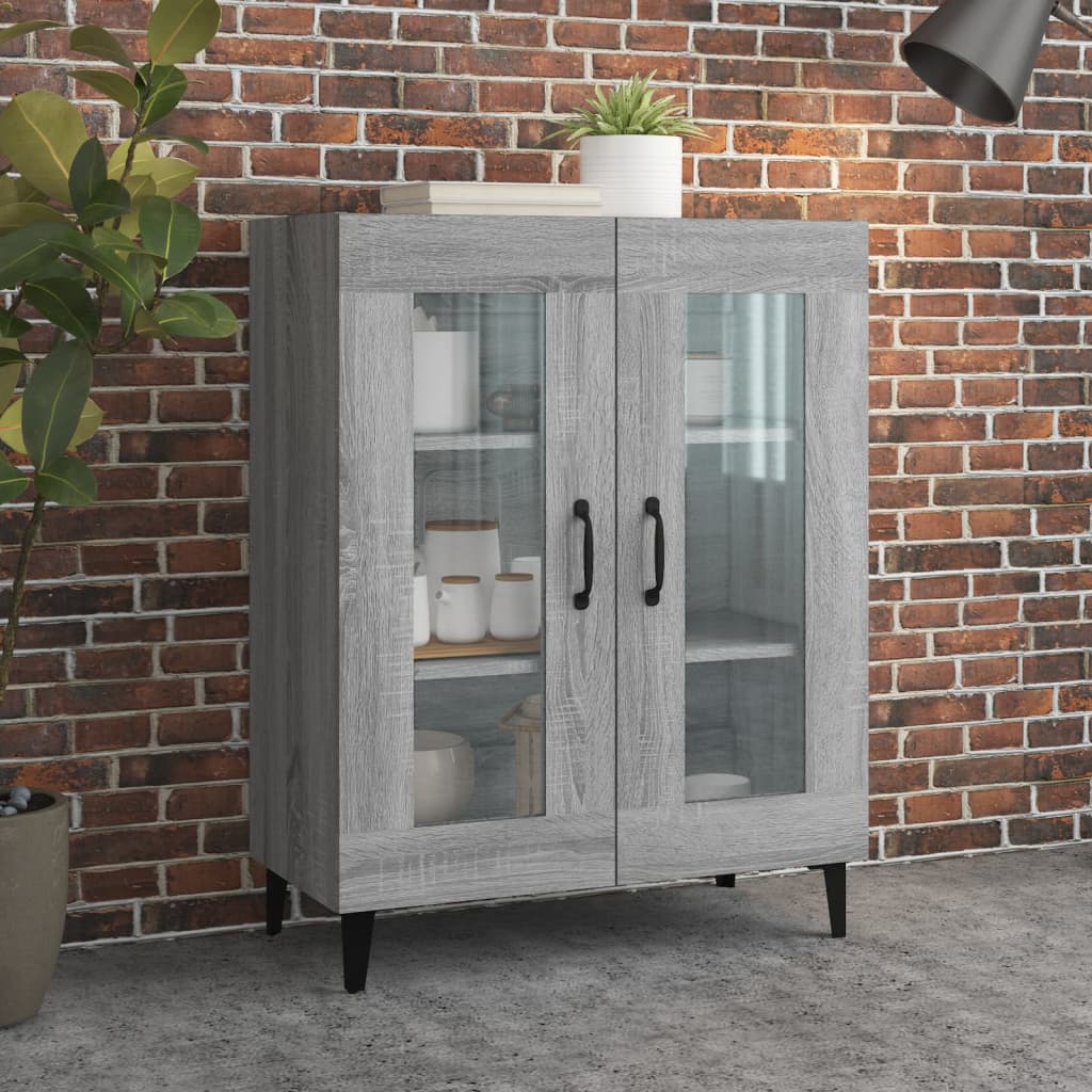 Skjenk grå sonoma 69,5x34x90 cm konstruert tre