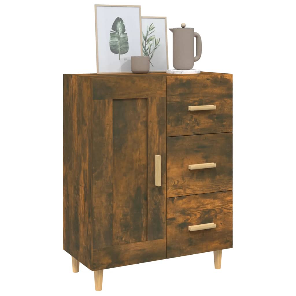 Skjenk røkt eik 69,5x34x90 cm konstruert tre