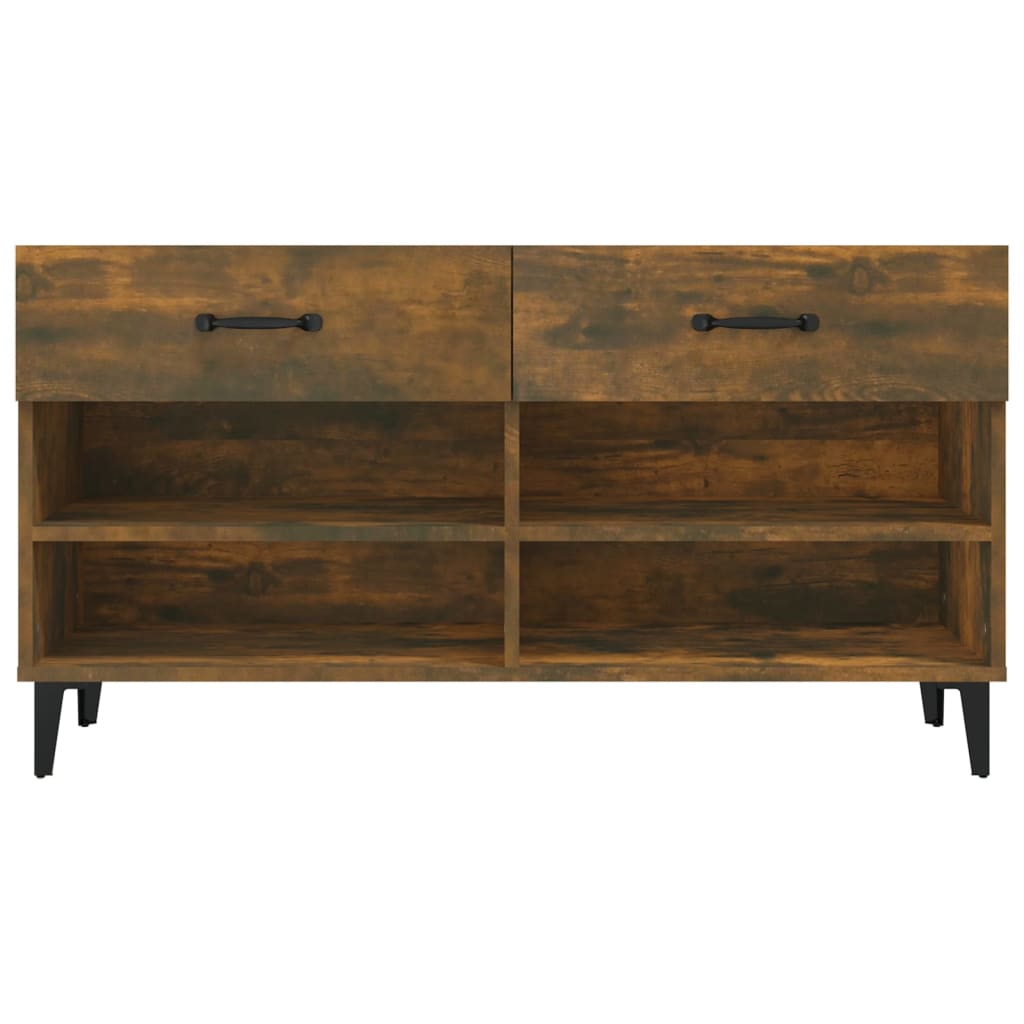 Skoskap røkt eik 102x35x55 cm konstruert tre