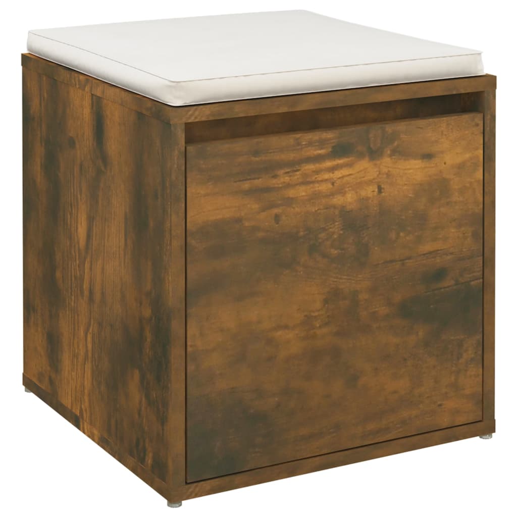 Oppbevaringsskap røkt eik 40,5x40x40 cm konstruert tre