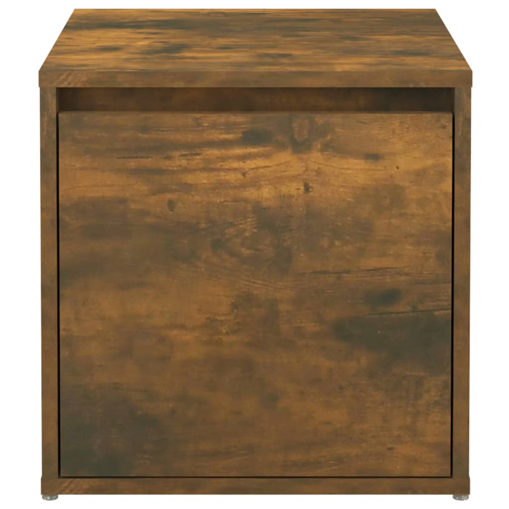 Oppbevaringsskap røkt eik 40,5x40x40 cm konstruert tre