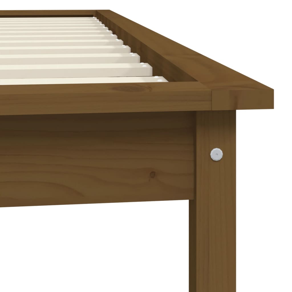 Sengeramme honningbrun 90x200 cm heltre furu