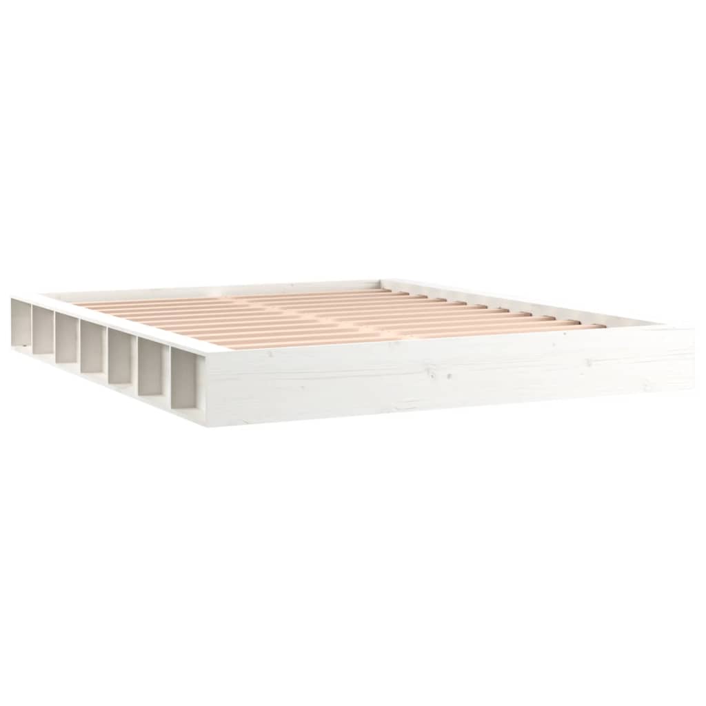 Sengeramme hvit 140x200 cm heltre