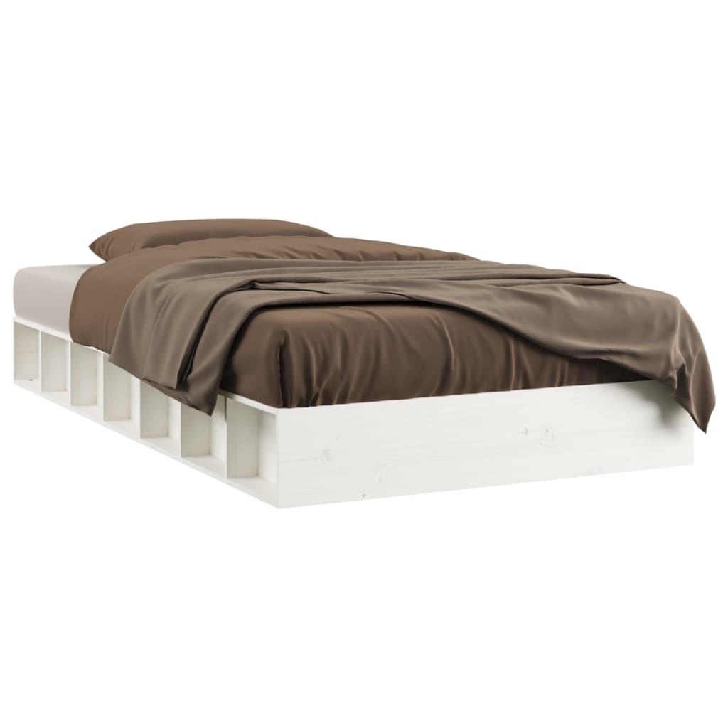 Sengeramme hvit 75x190 cm Small Single heltre