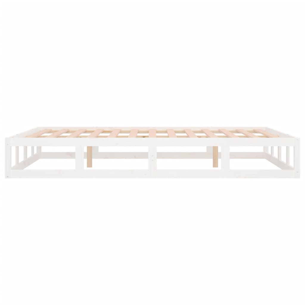 Sengeramme hvit 140x200 cm heltre