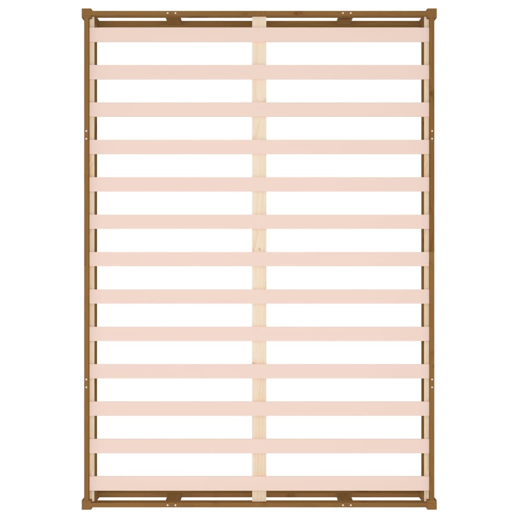 Sengeramme honningbrun 200x200 cm heltre