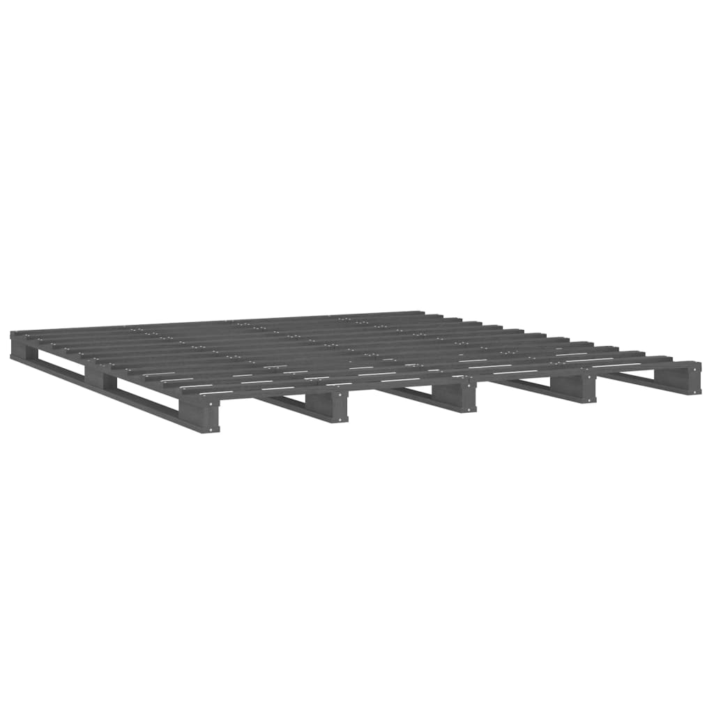 Palleseng grå 120x200 cm heltre furu