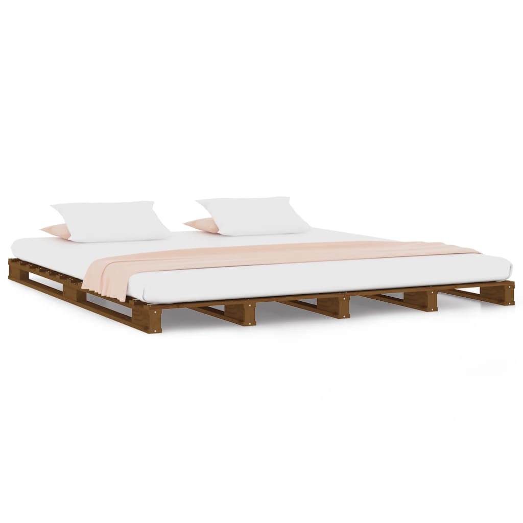 Palleseng honningbrun 120x200 cm heltre furu
