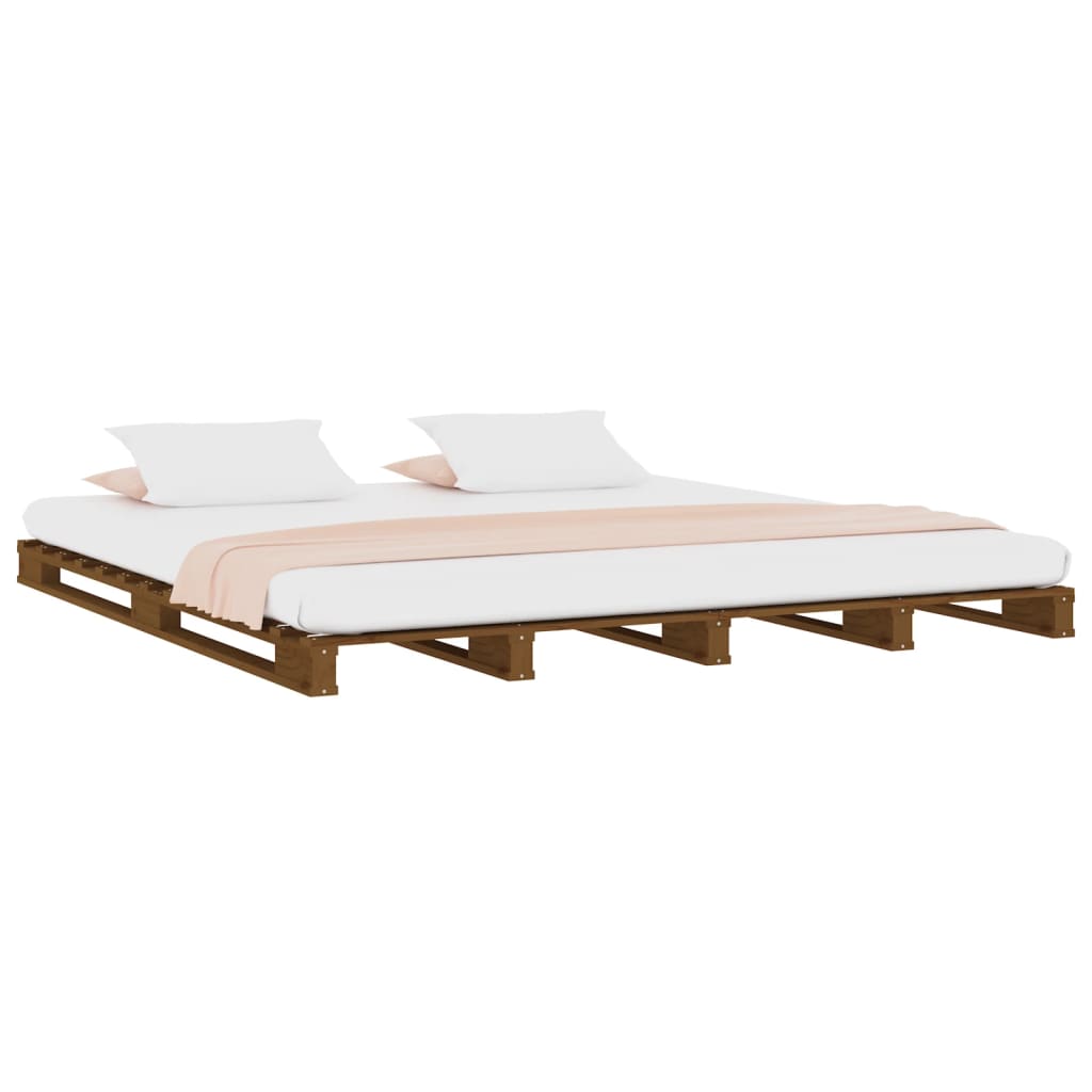 Palleseng honningbrun 120x200 cm heltre furu
