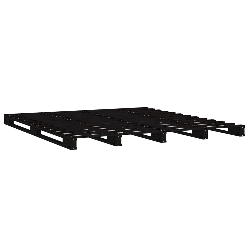 Palleseng svart 120x190 cm heltre furu Small Double
