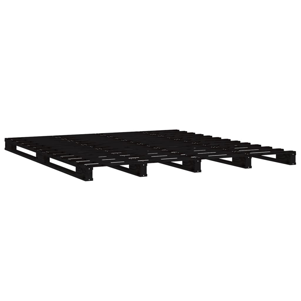 Palleseng svart 135x190 cm heltre furu Double