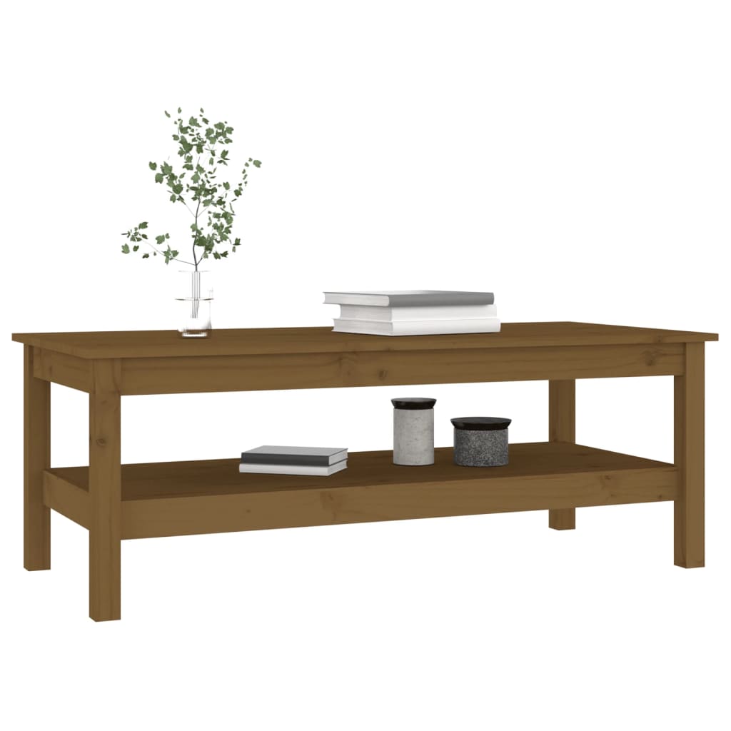 Salongbord honningbrun 110x50x40 cm heltre furu
