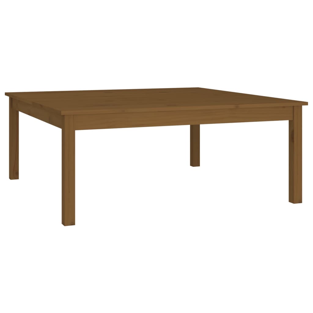 Salongbord honningbrun 100x100x40 cm heltre furu