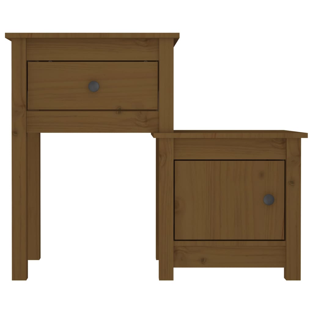 Nattbord honningbrun 79,5x38x65,5 cm heltre furu