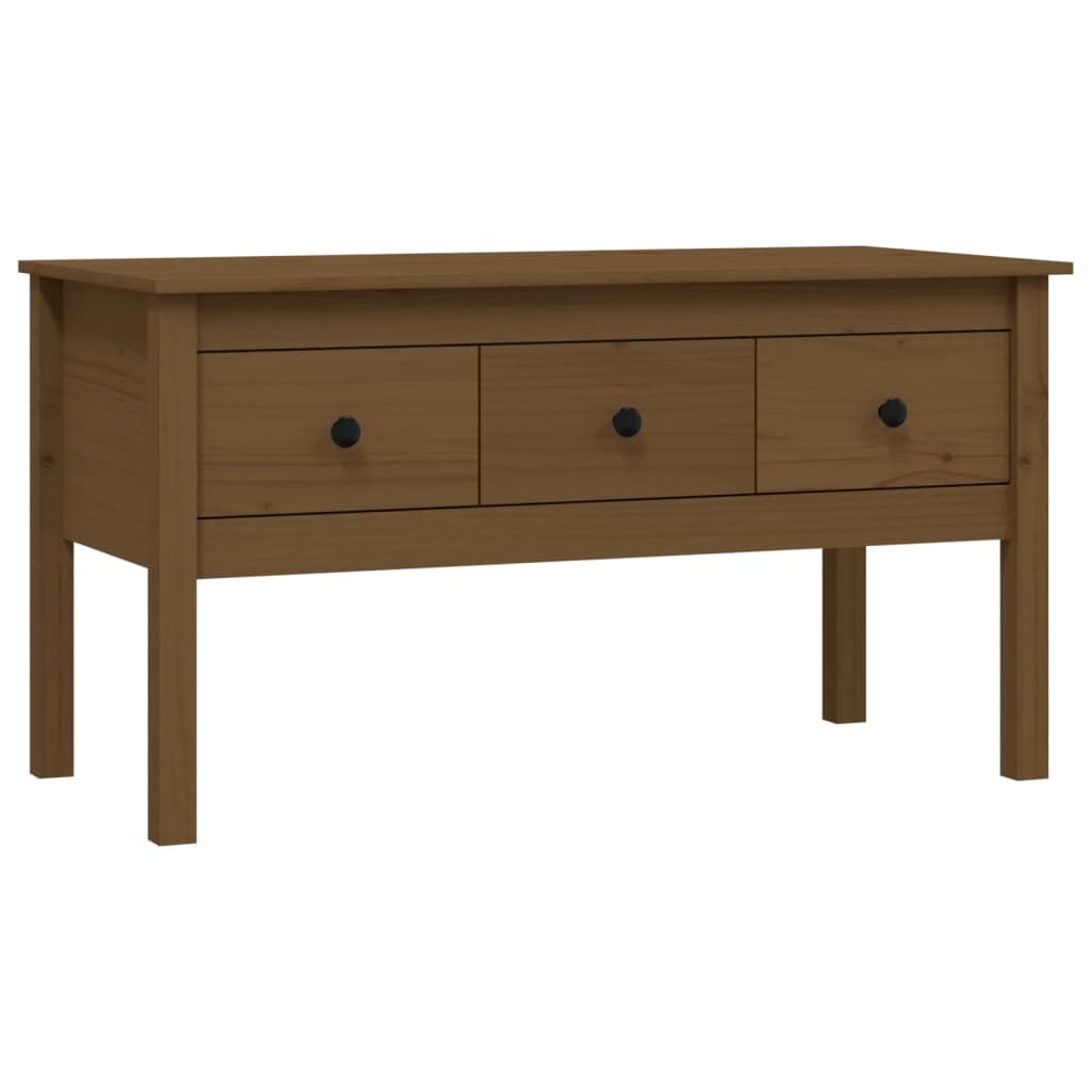 Salongbord honningbrun 102x49x55 cm heltre furu