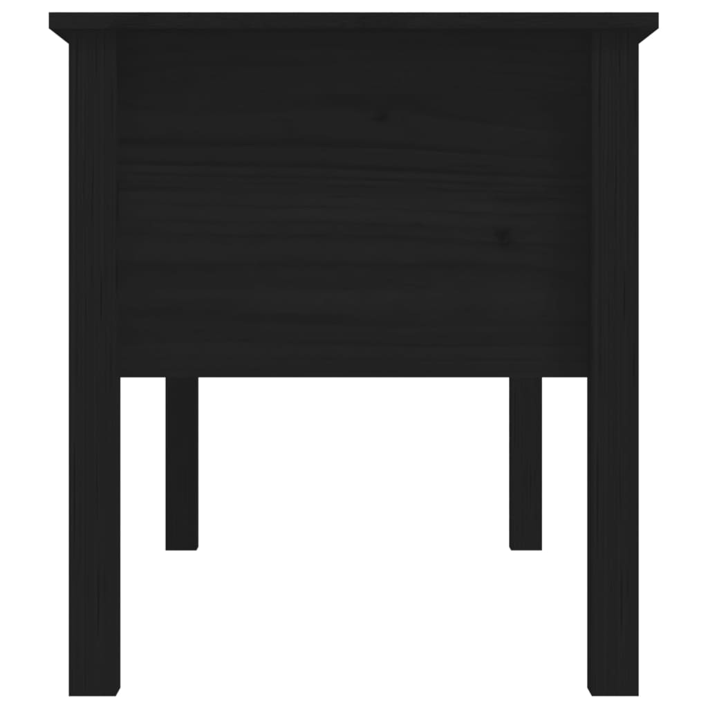Salongbord svart 102x49x55 cm heltre furu