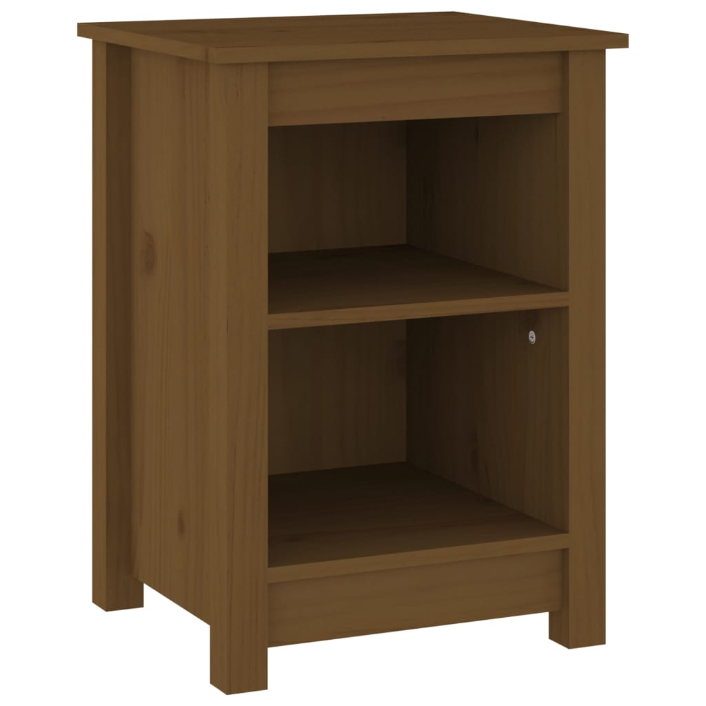 Nattbord honningbrun 40x35x55 cm heltre furu
