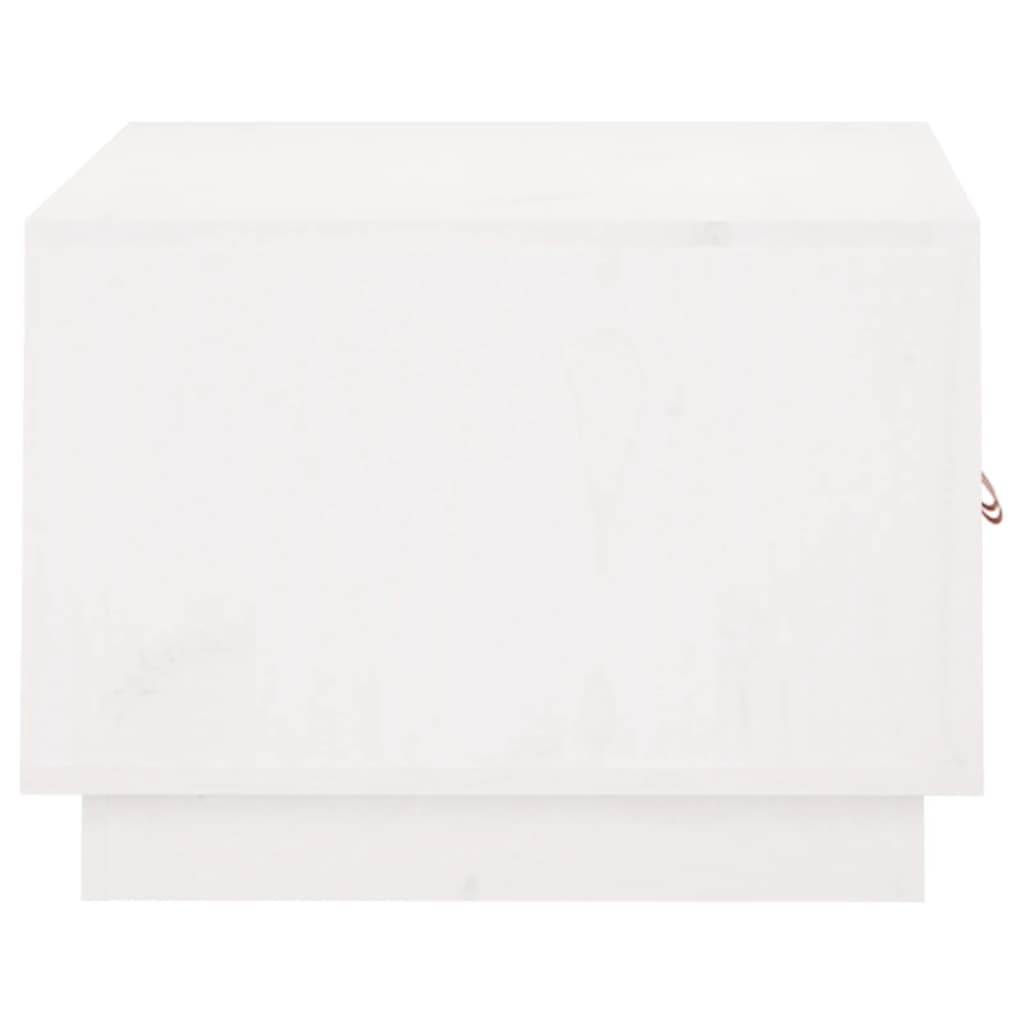 Salongbord hvit 80x50x35 cm heltre furu