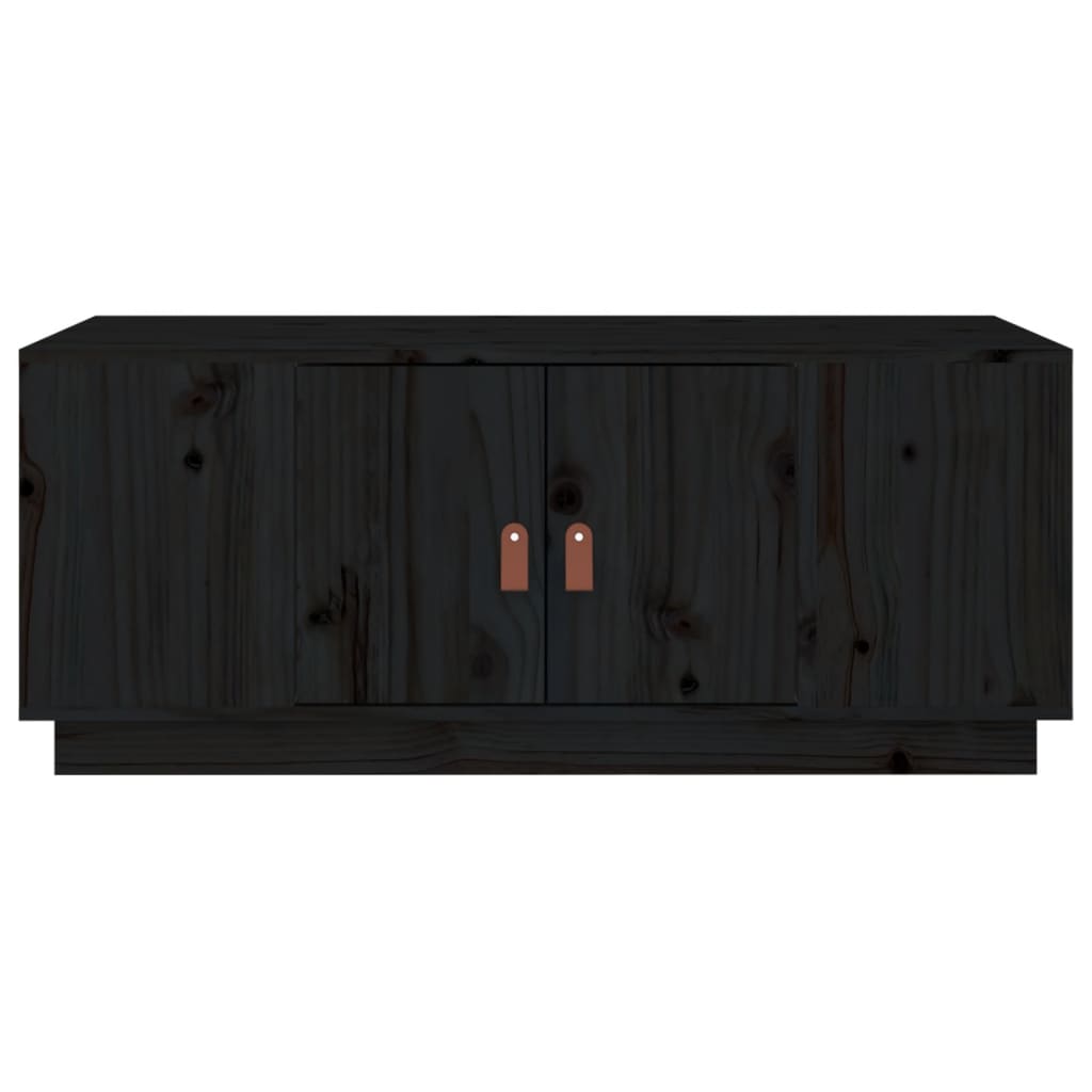 Salongbord svart 100x50x41 cm heltre furu