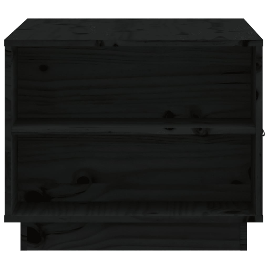 Salongbord svart 100x50x41 cm heltre furu