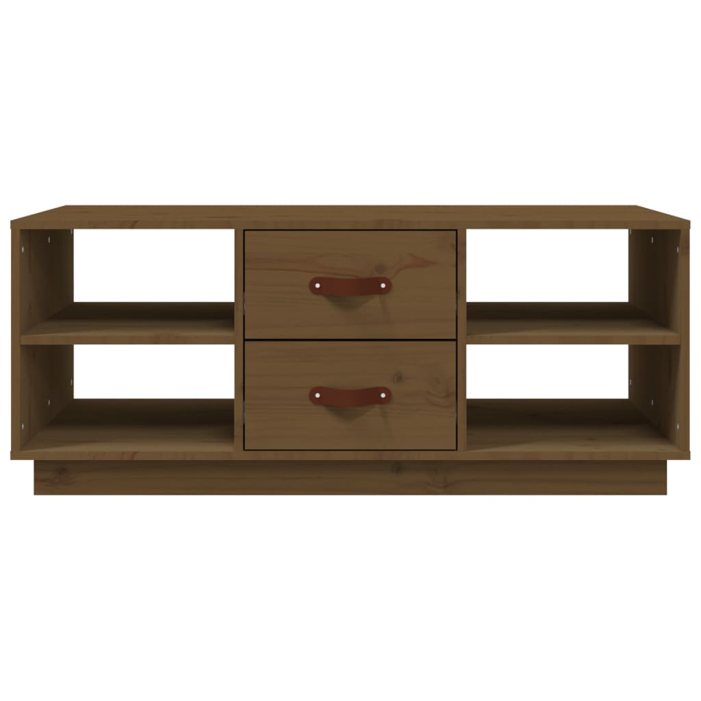 Salongbord honningbrun 100x50x41 cm heltre furu