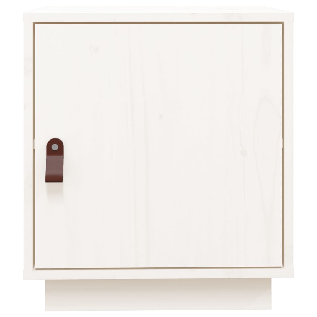 Nattbord hvit 40x34x45 cm heltre furu