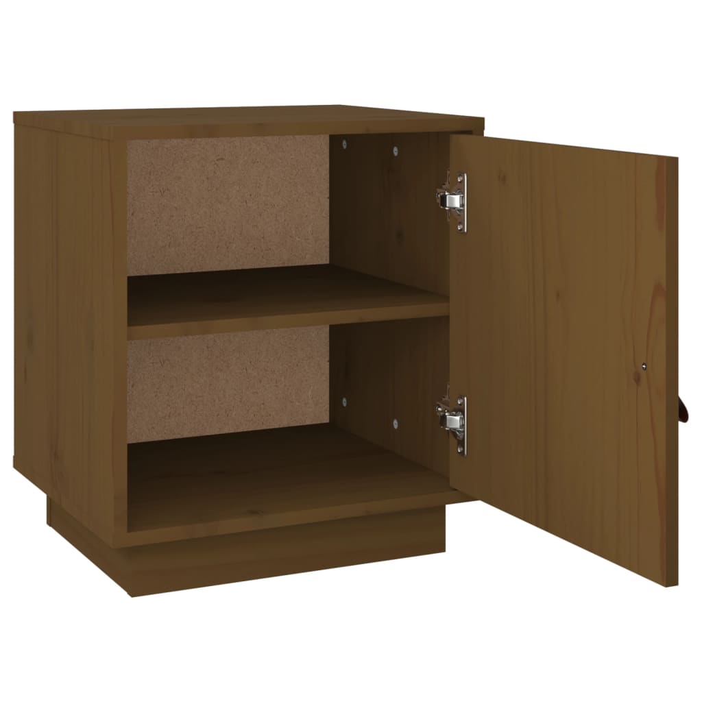 Nattbord honningbrun 40x34x45 cm heltre furu