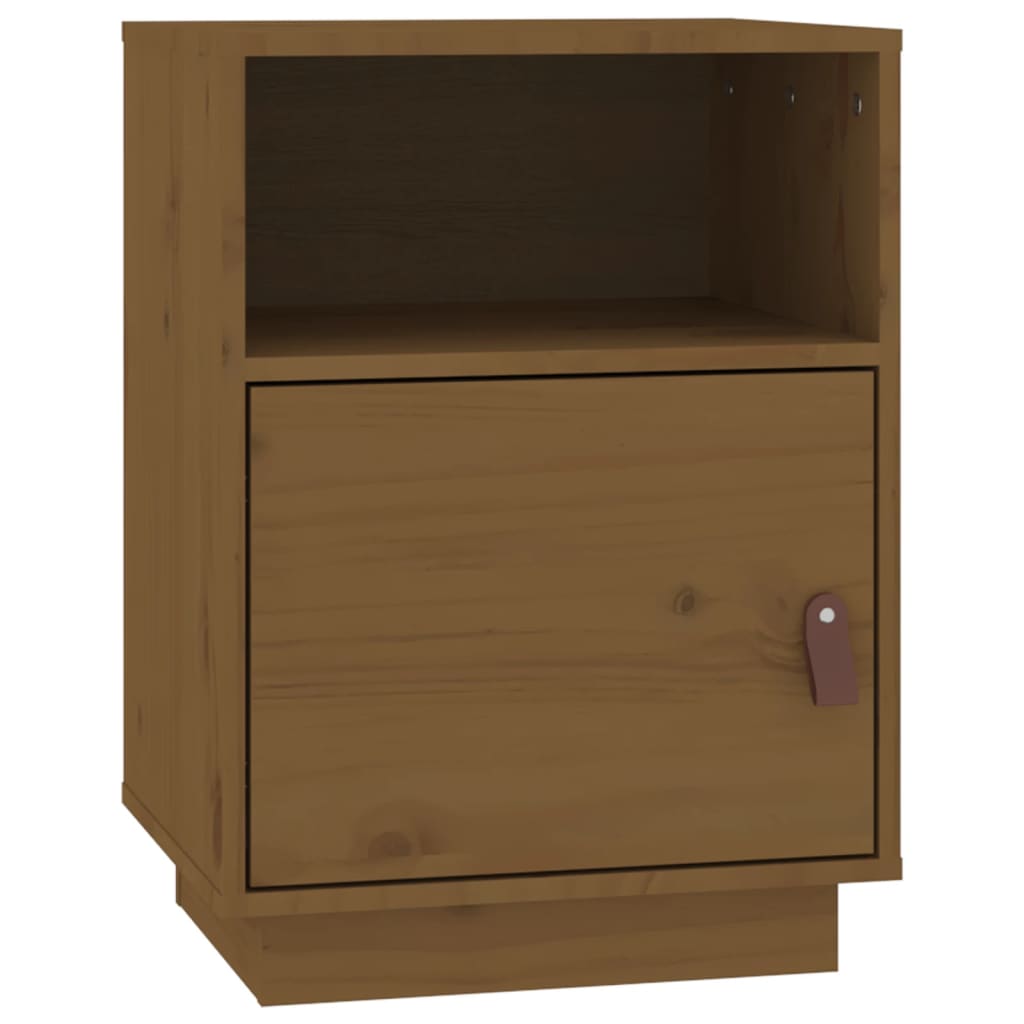 Nattbord 2 stk honningbrun 40x34x55 cm heltre furu