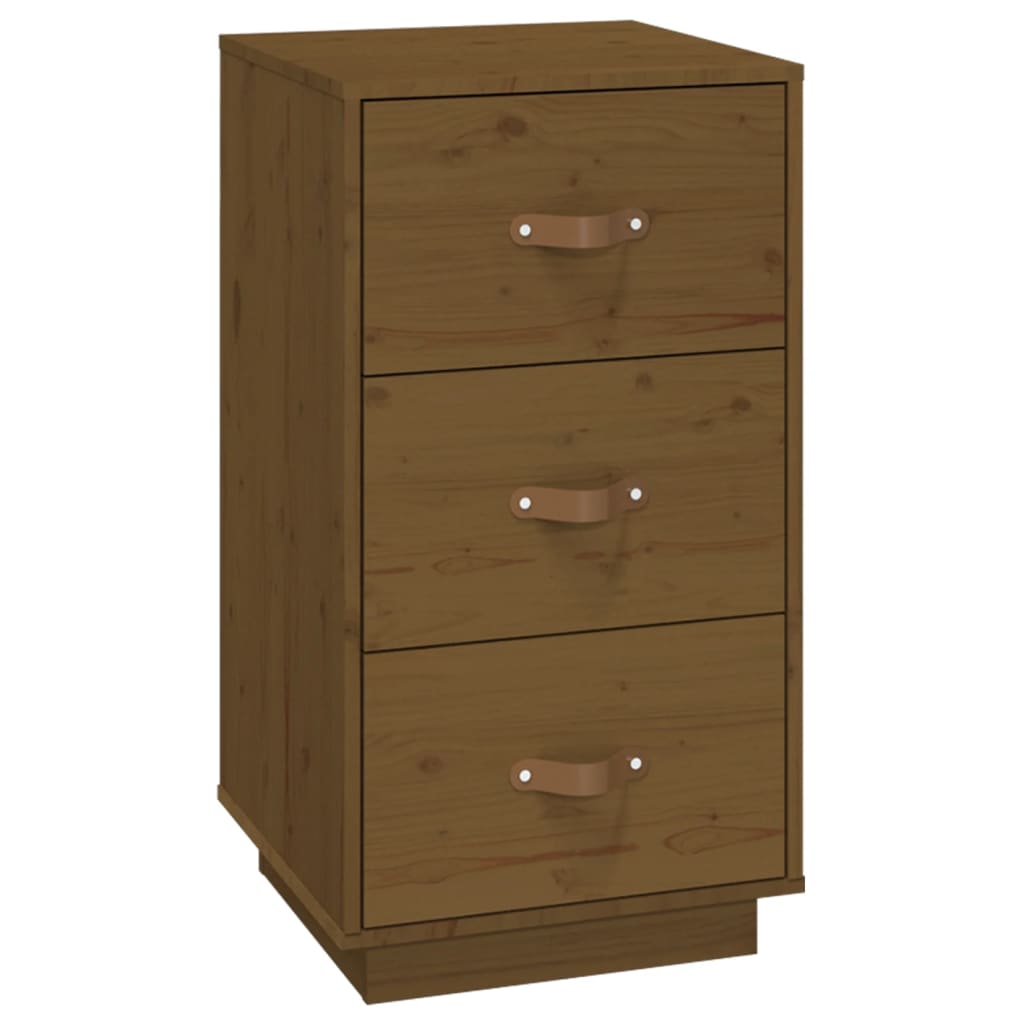 Nattbord honningbrun 40x40x75 cm heltre furu