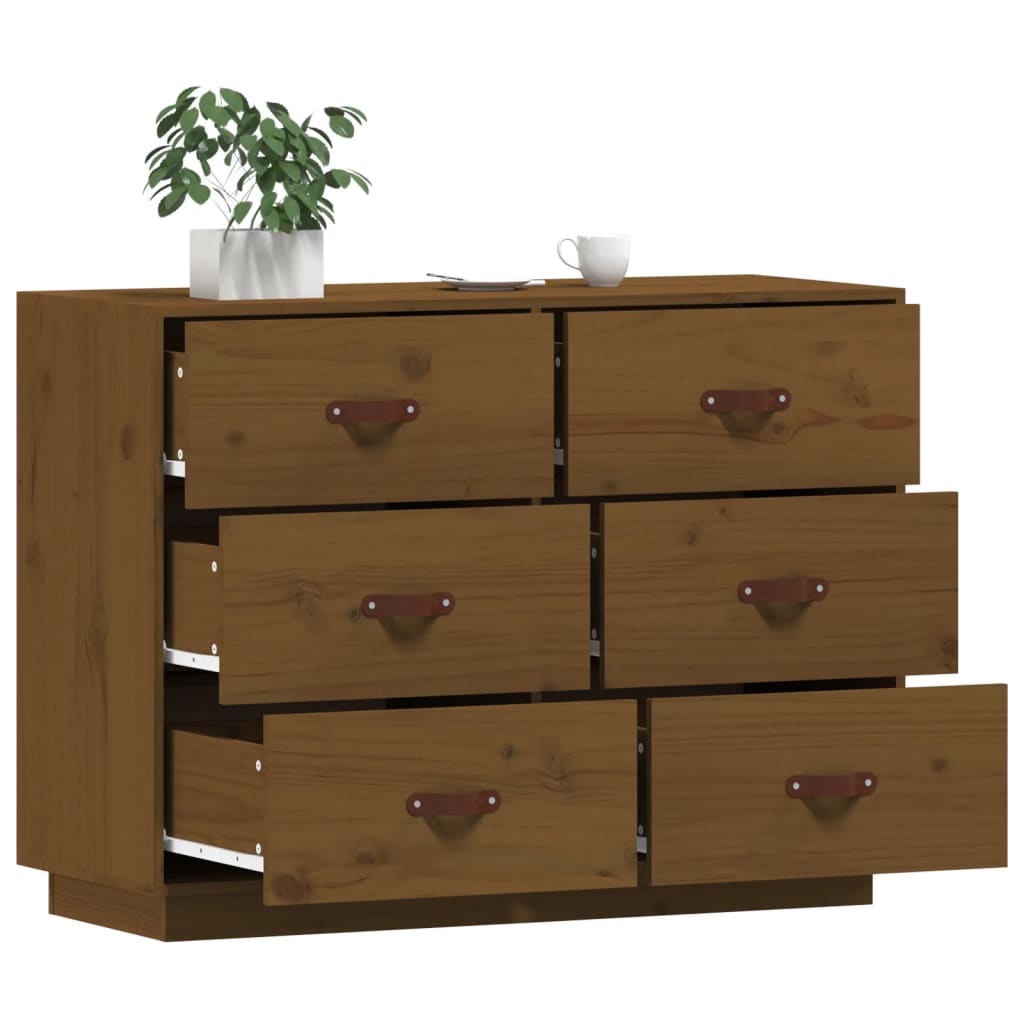 Skjenk honningbrun 100x40x75 cm heltre furu