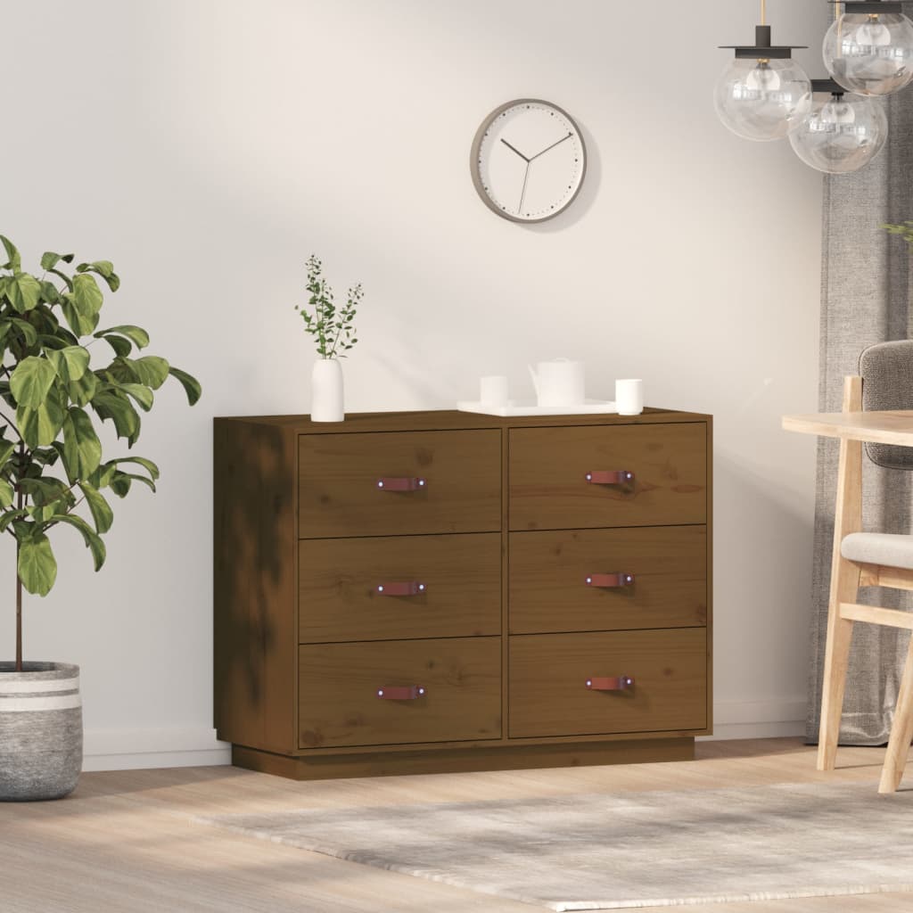 Skjenk honningbrun 100x40x75 cm heltre furu