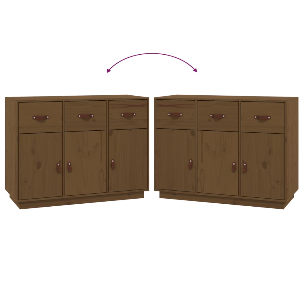 Skjenk honningbrun 100x40x75 cm heltre furu