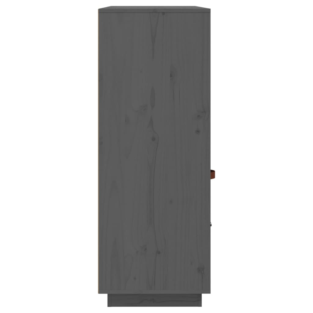Highboard grå 100x40x108,5 cm heltre furu