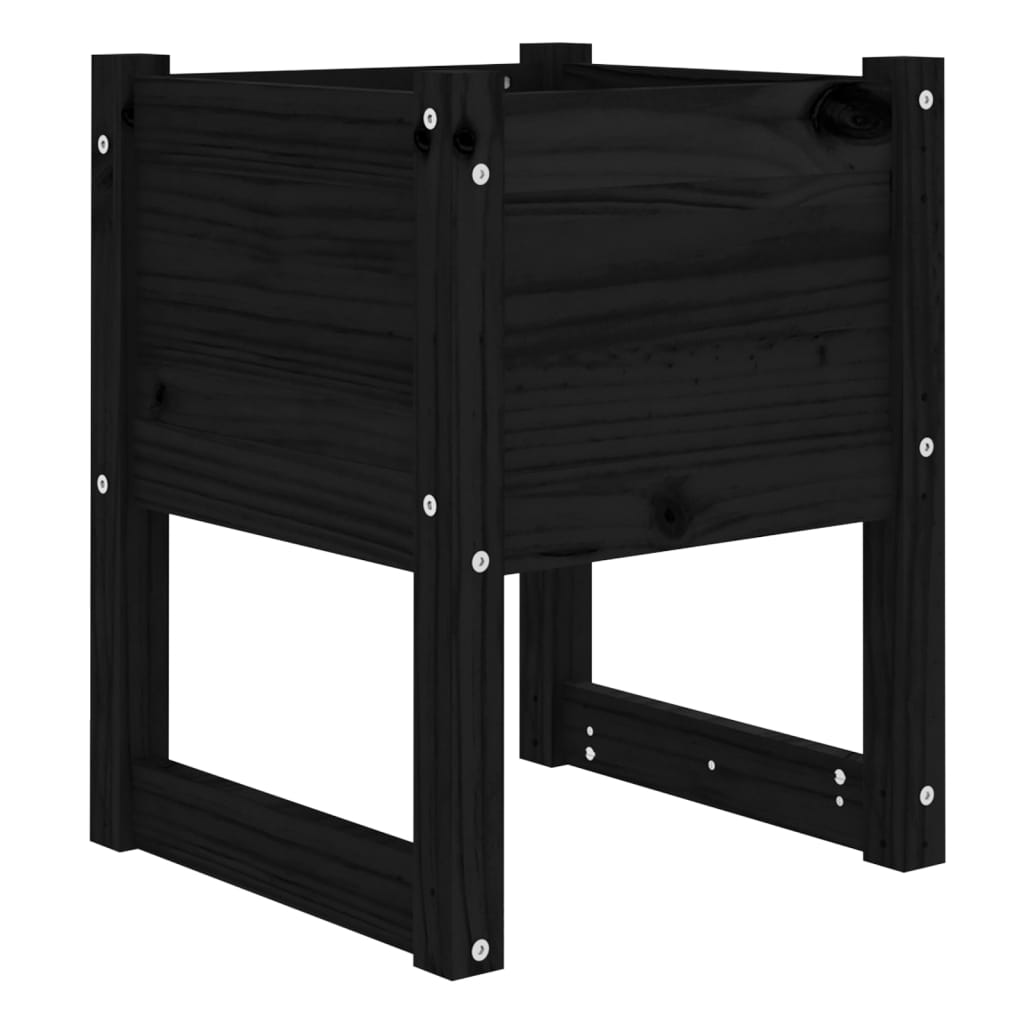 Plantekasse svart 40x40x52,5 cm heltre furu