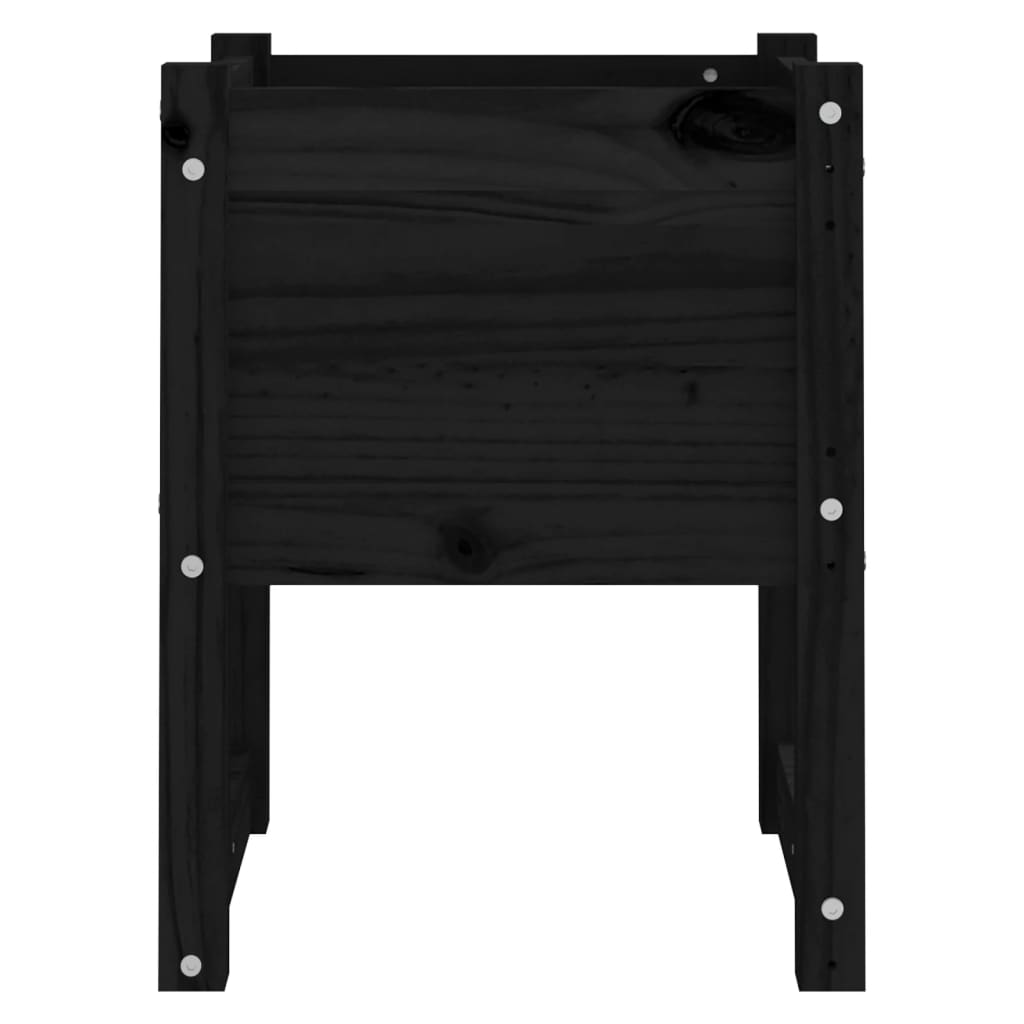 Plantekasse svart 40x40x52,5 cm heltre furu