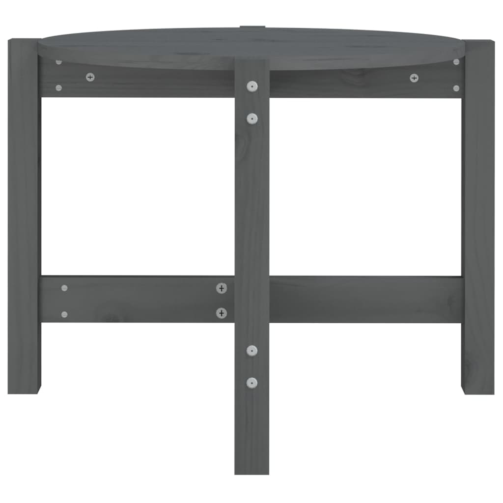 Salongbord grå Ø 62,5x45 cm heltre furu