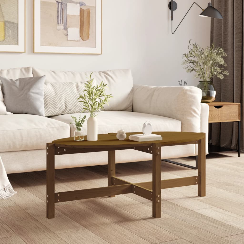 Salongbord honningbrun 118x63x45 cm heltre furu