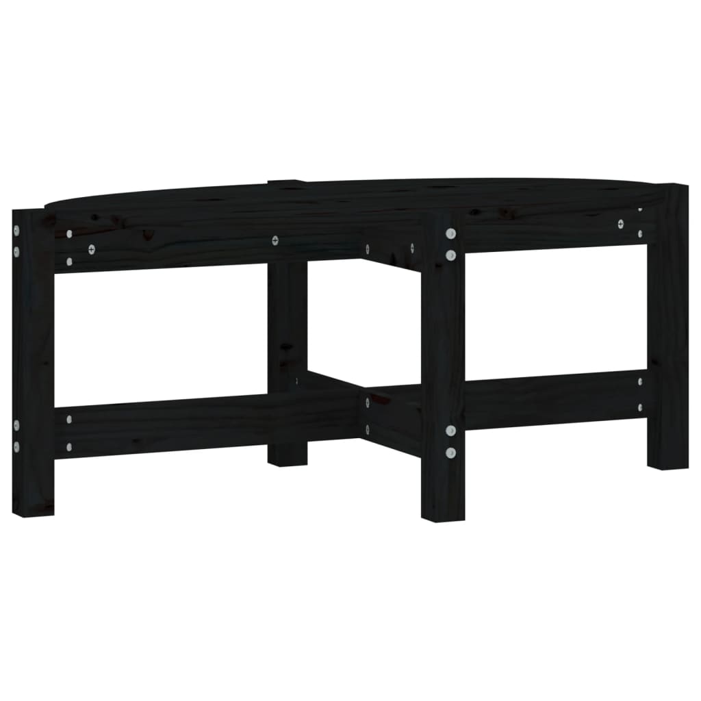 Salongbord svart 87x48x35 cm heltre furu