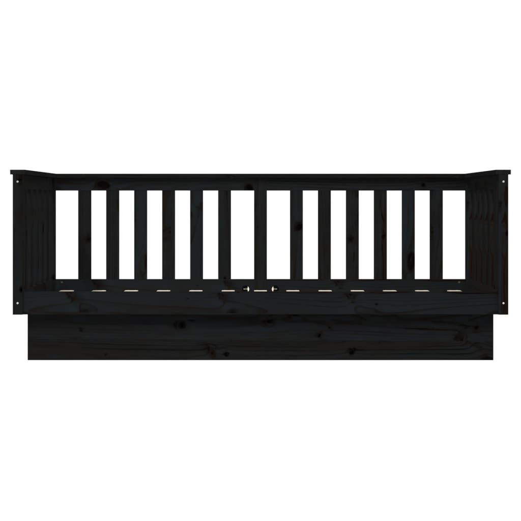 Dagseng svart 75x190 cm heltre furu