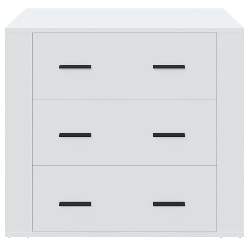 Skjenk hvit 80x33x70 cm konstruert tre