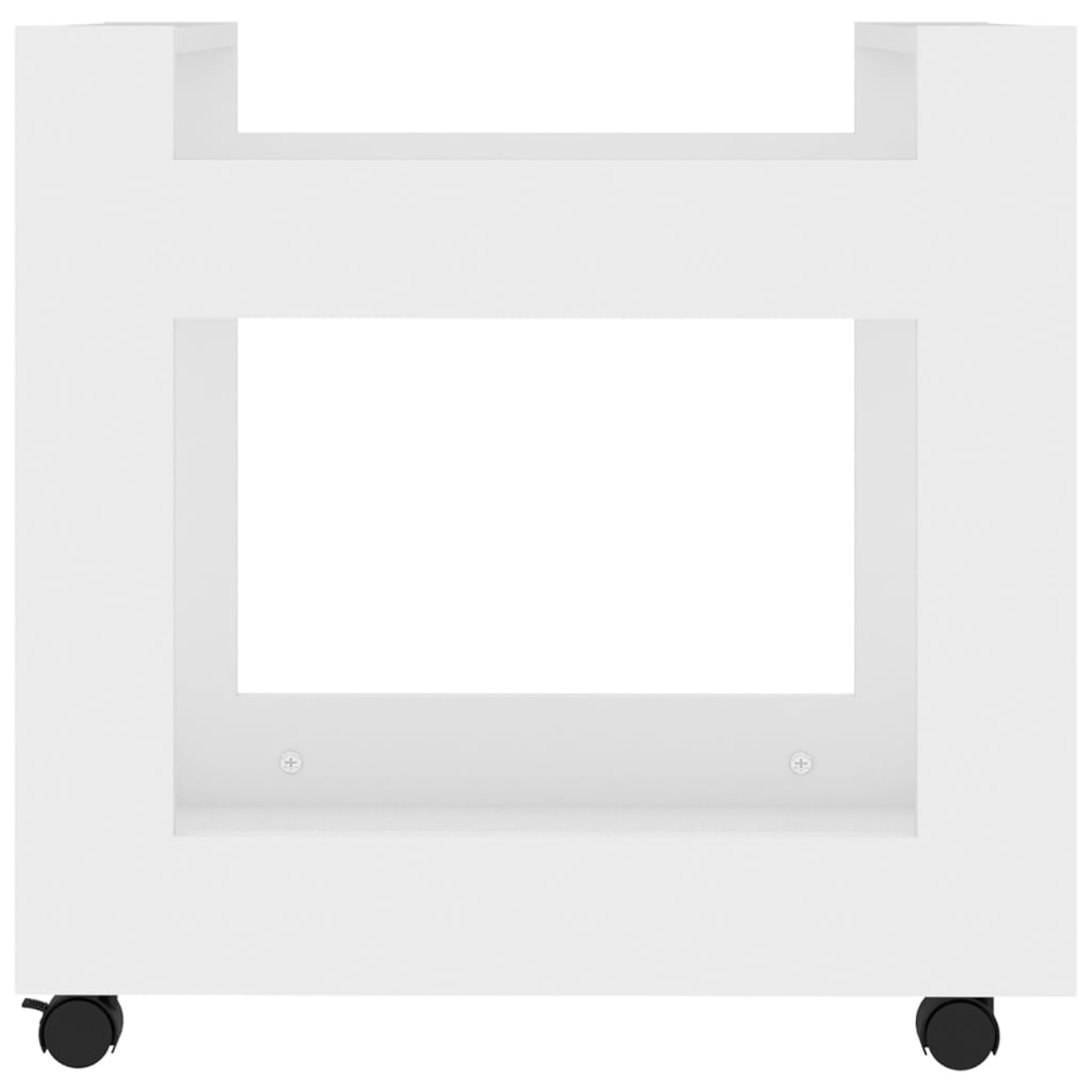 Tralle til skrivebord hvit 60x45x60 cm konstruert tre