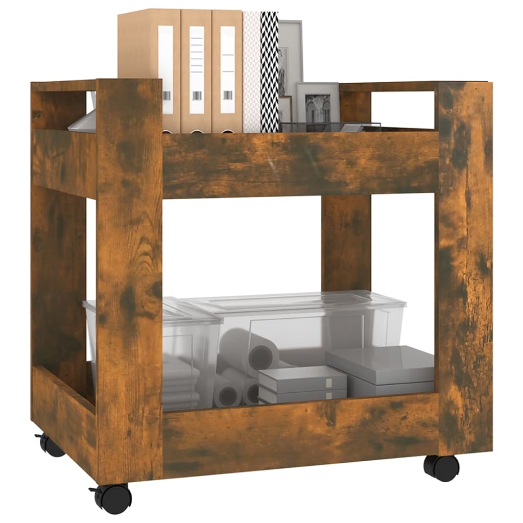 Tralle til skrivebord røkt eik 60x45x60 cm konstruert tre