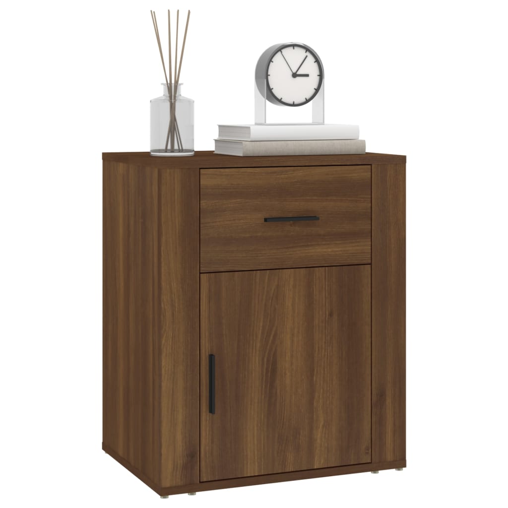 Nattbord brun eik 50x36x60 cm konstruert tre