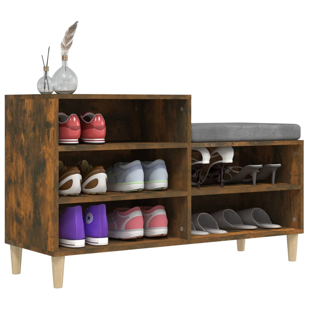 Skoskap røkt eik 102x36x60 cm konstruert tre