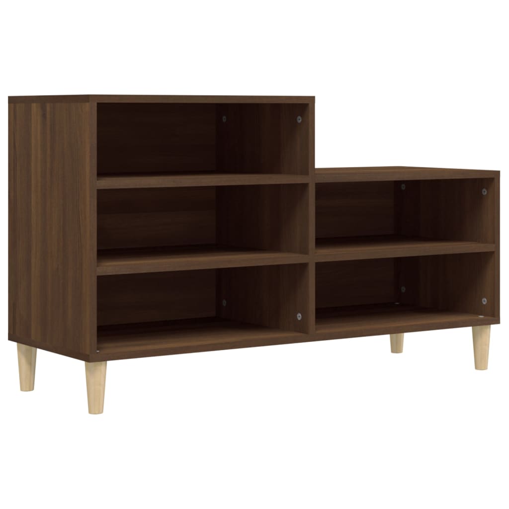 Skoskap brun eik 102x36x60 cm konstruert tre