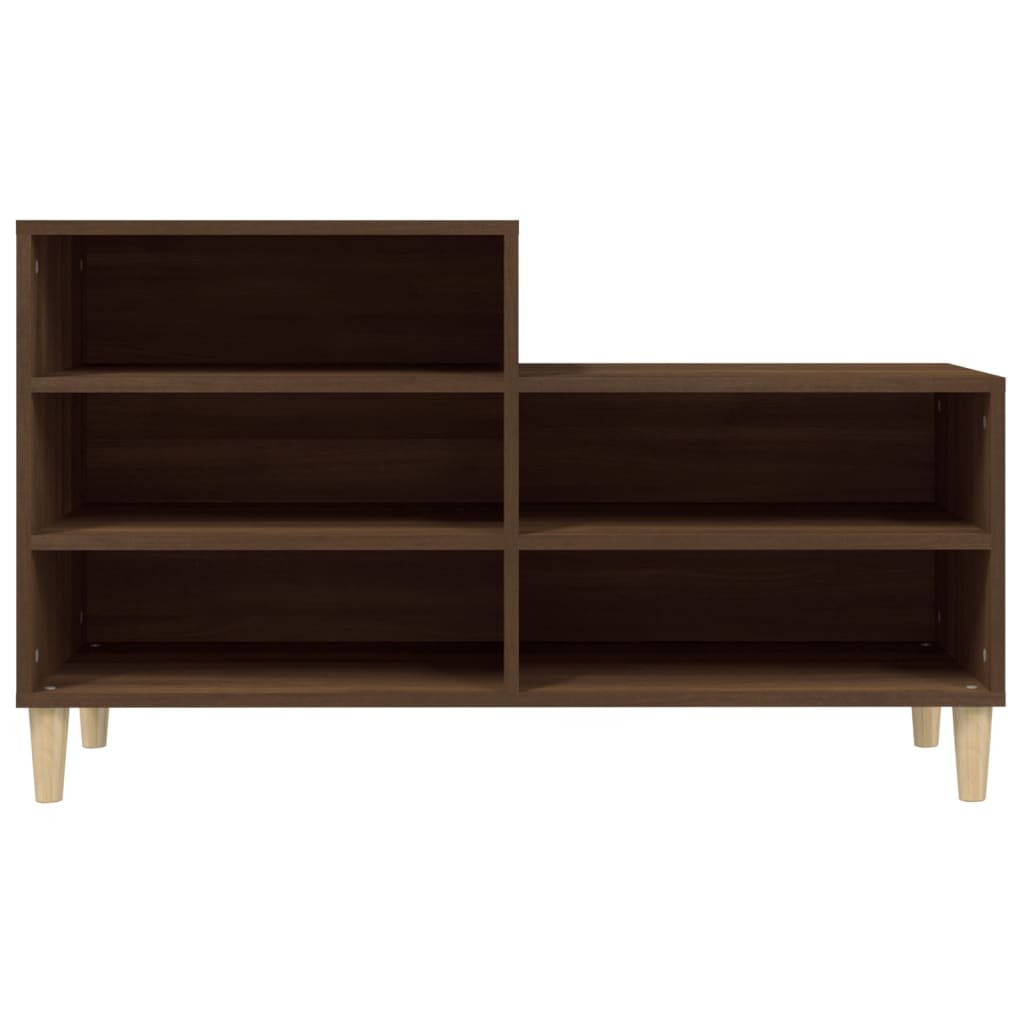 Skoskap brun eik 102x36x60 cm konstruert tre