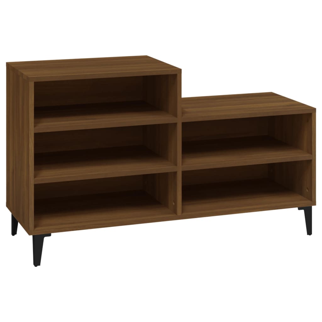 Skoskap brun eik 102x36x60 cm konstruert tre