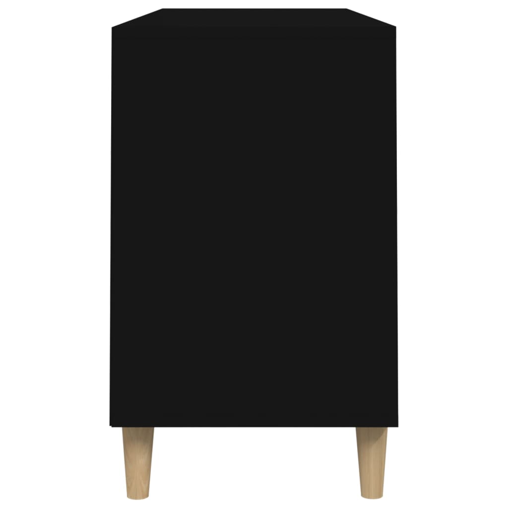 Skoskap svart 102x36x60 cm konstruert tre